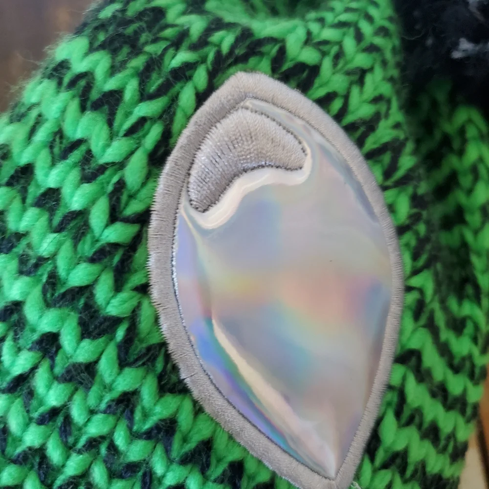 Green Alien Pom-Pom Beanie for Kids